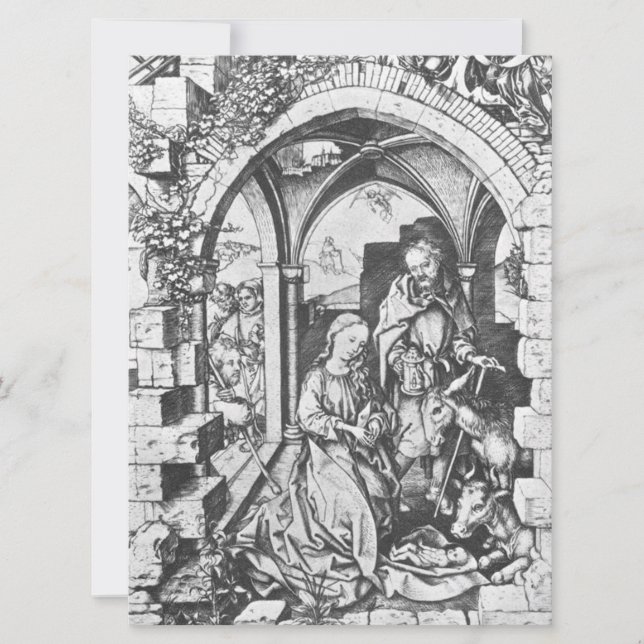Die Geburt Jesu (von Martin Schongauer) Karte (Vorderseite)