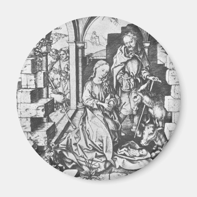 Die Geburt Jesu (von Martin Schongauer) Magnet (Vorne)