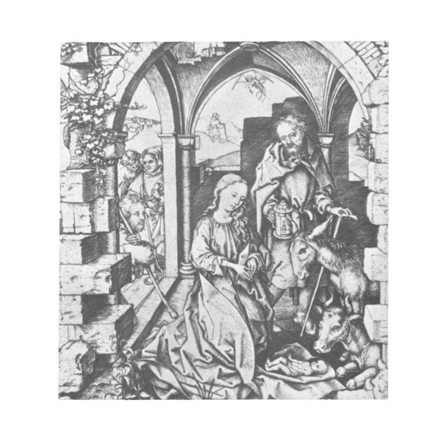 Die Geburt Jesu (von Martin Schongauer) Notizblock (Vorderseite)