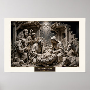 Die Geburt — Renaissance-Marmorposter Poster