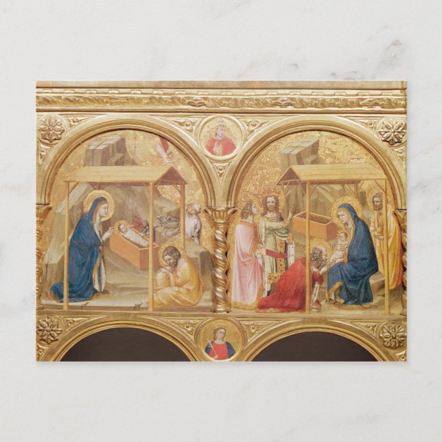 Die Geburt und die Bewunderung der Magi Postkarte (Vorderseite)