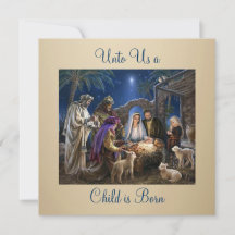 Die Geburt von Baby Jesus Weihnachtsgrüße