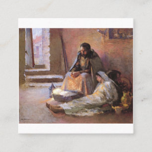 Die Geburt von Gari Melchers Quadratische Visitenkarte