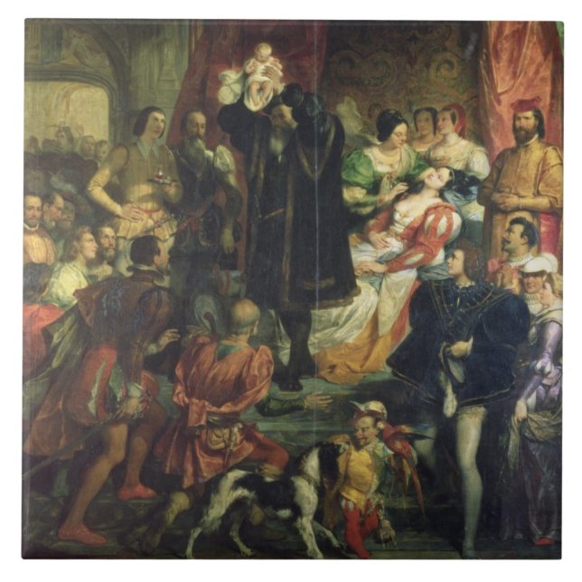 Die Geburt von Henri IV (1553-1610) am Schloss von Fliese (Vorderseite)