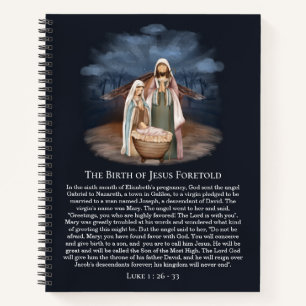 Die Geburt von Jesus Foretold - Krippe Notizbuch