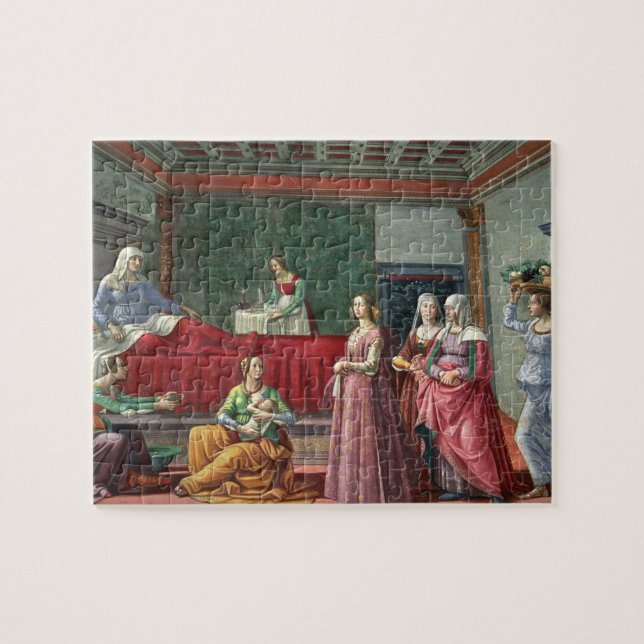 Die Geburt von Johannes der Baptist (Fresko) Puzzle (Horizontal)
