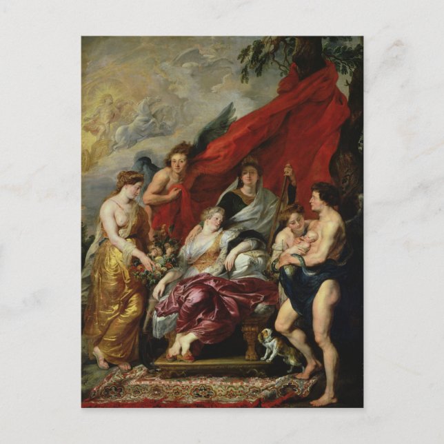 Die Geburt von Louis XIII in Fontainebleau Postkarte (Vorderseite)