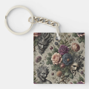 Die Geburtstagsfeier – Gothic Victorian Floral Schlüsselanhänger