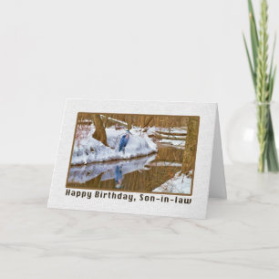 Die Geburtstagskarte des Schwiegers mit Blue Heron Karte