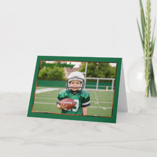 Die Geburtstagskarte des Young Football Player Boy Karte