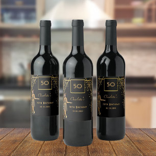 Die Geburtstagspartei der 1920er-Jahre mit schwarz Weinetikett