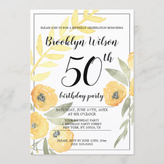 Die Geburtstagsparty der Gelben Flora lädt ein Einladung