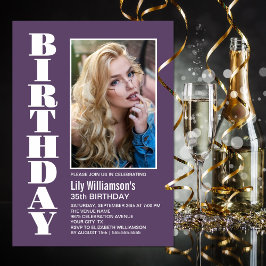 Die Geburtstagsparty des White Foto Lavendel ist m Einladung