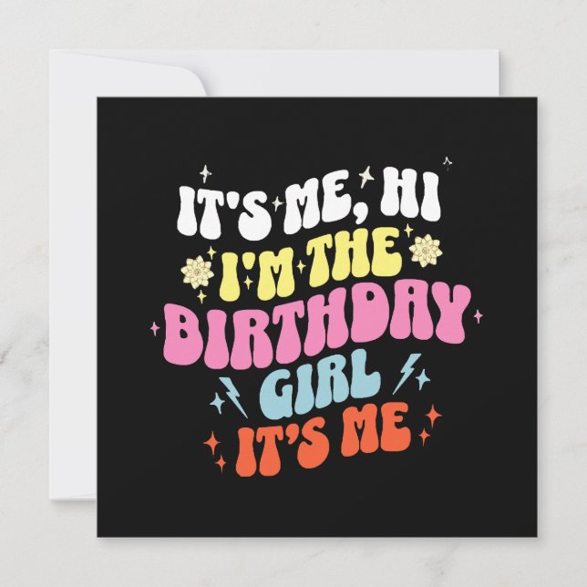 Die Geburtstagsparty Girls von mir Einladung (Vorderseite)