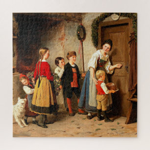 Die Geburtstagstorte, Vintage-Gemälde Puzzle