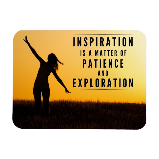 Die Geduld an der Inspiration - Motivierend Magnet (Horizontal)