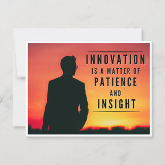 Die Geduld der Innovation - Inspiration Postkarte