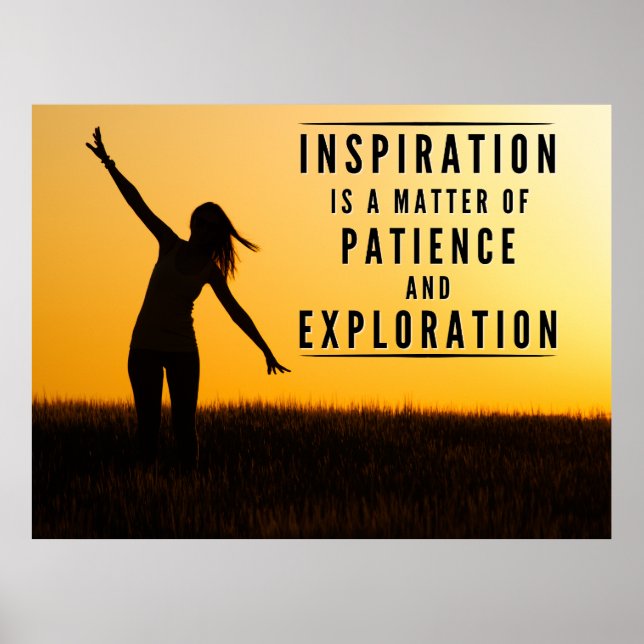 Die Geduld der Inspiration Poster (Vorne)