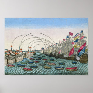 Die Gefangennahme Havannas durch die Engländer im Poster