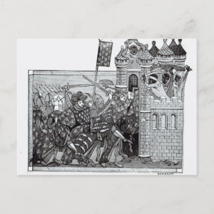 Die Gefangennahme von Damietta im Jahr 1249 Postkarte