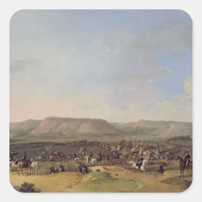 Die Gefangennahme von Shumla, 1860 Quadratischer Aufkleber (Vorderseite)