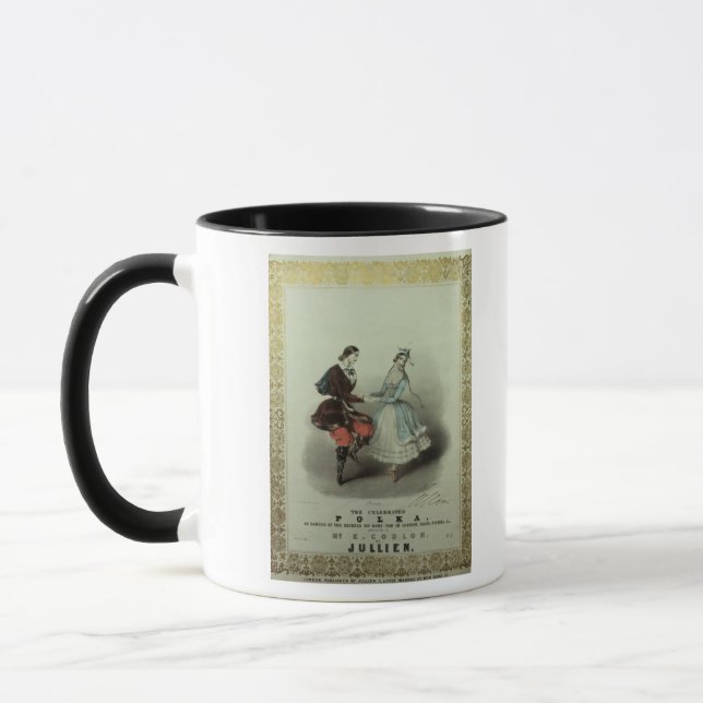 Die gefeierte Polka, Liedblatt, 1840 Tasse (Links)