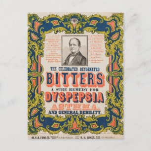 Die gefeierten oxygenierten Bitters Postkarte