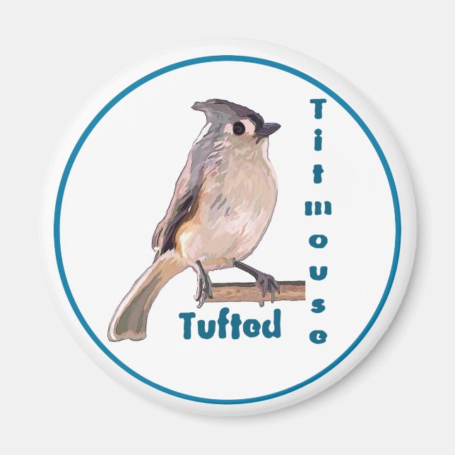 Die gefiederte Titmouse Magnet (Vorne)