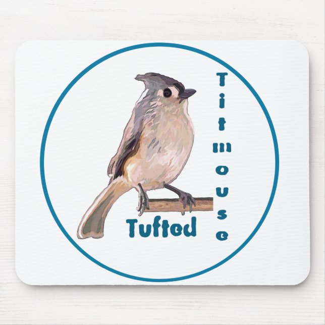 Die gefiederte Titmouse Mousepad (Vorne)