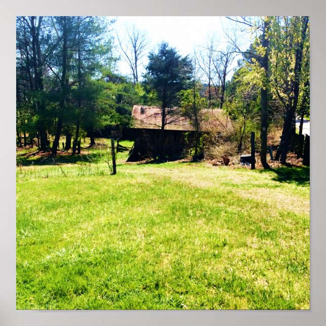 Die gegenüberliegende Aussicht Eine rustikale 100  Poster (Vorne)