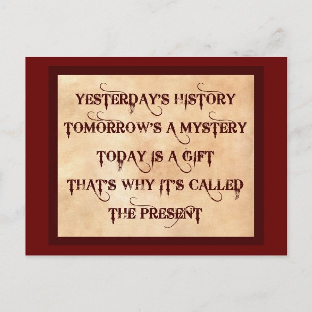 Die Gegenwart Postkarte (Vorderseite)