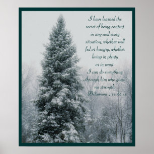 Die geheime Christliche Winterlandschaft Poster