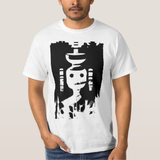 Die geheimnisvolle Figur in Schwarz und Weiß (KI A T-Shirt