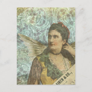 Die geile Lady Digital Collage Postkarte