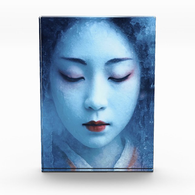 Die Geisha im Eis - Expressiv Fotoblock (Vorderseite)