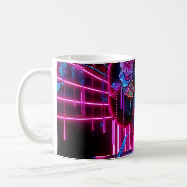 Die Geisha-Neon Kaffeetasse (Links)