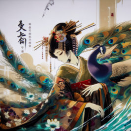 Die Geisha und der Pfau T-Shirt