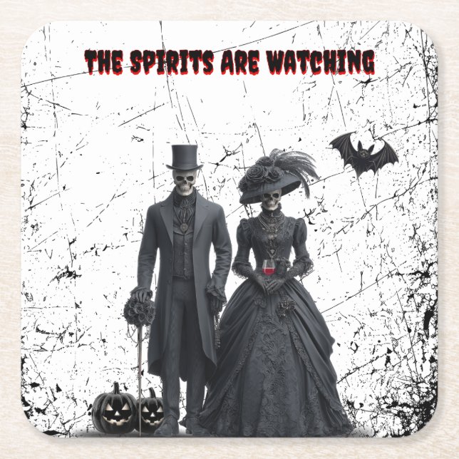Die Geister sehen gotisches Halloween-Party Rechteckiger Pappuntersetzer (Vorderseite)