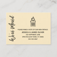 Die gelbe Karte des modernen, kleinen Hauses "Wir 