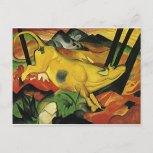 Die gelbe Kuh von Franz Marc Postkarte