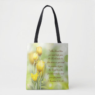 Die gelben Tulpen Lord-Bless You Bible Verse