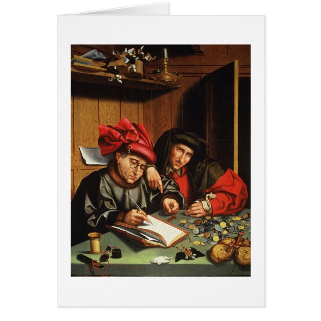 Die Geldgeber (Öl auf Eichenplatte) (Vorne)