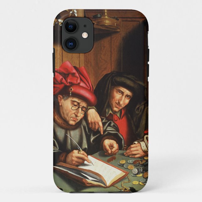Die Geldgeber (Öl auf Eichenplatte) Case-Mate iPhone Hülle (Rückseite)