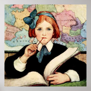 Die Gelehrte von Jessie Willcox Smith Poster