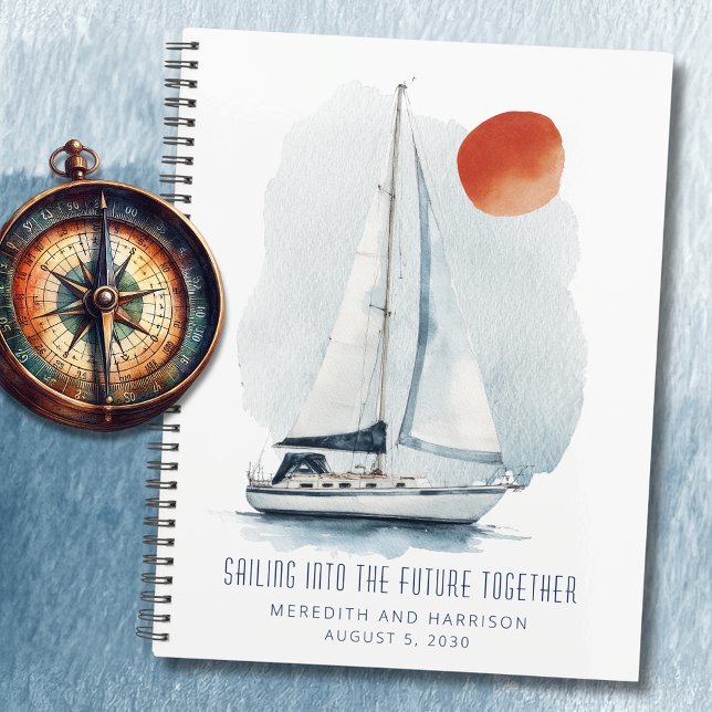 Die gemeinsame mündliche Hochzeit der Zukunft Planer (Sailing Into The Future Together Sailboat Wedding Planner)