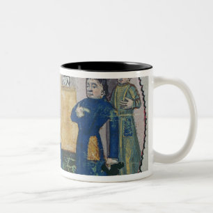 Die Genealogie von Charles V und von Charles VI Zweifarbige Tasse
