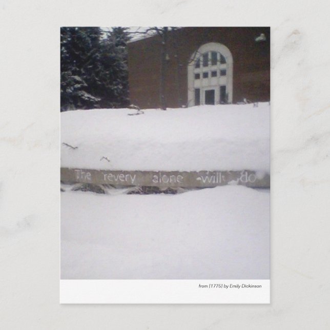 "Die Genesung allein wird..." — Emily Dickinson. Postkarte (Vorderseite)