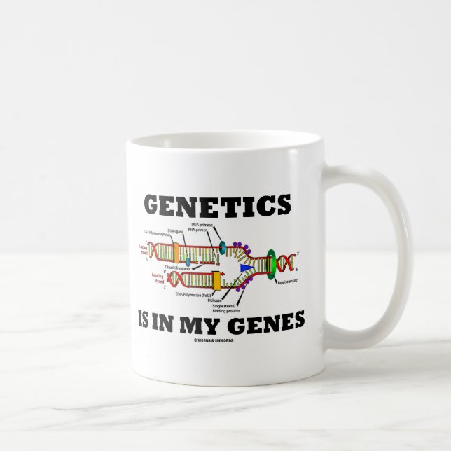 Die Genetik steckt in der DNA-Replikation meiner G Kaffeetasse (Rechts)