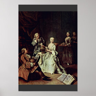 Die Geografie-Lektion durch Longhi Pietro Poster