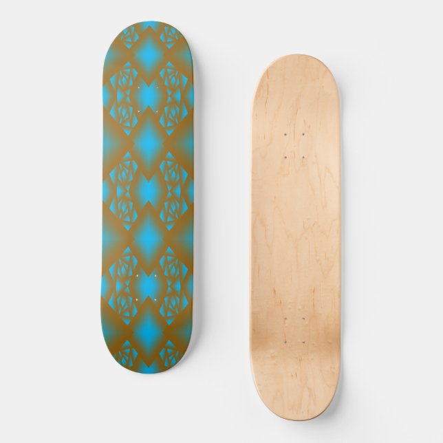 Die geometrische Abstrakte Kunst der Erde und des  Skateboard (Vorderseite)